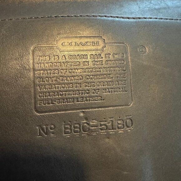 Vintage Coach 5180 Navy Leather Briefcase - Picture 3 of 14